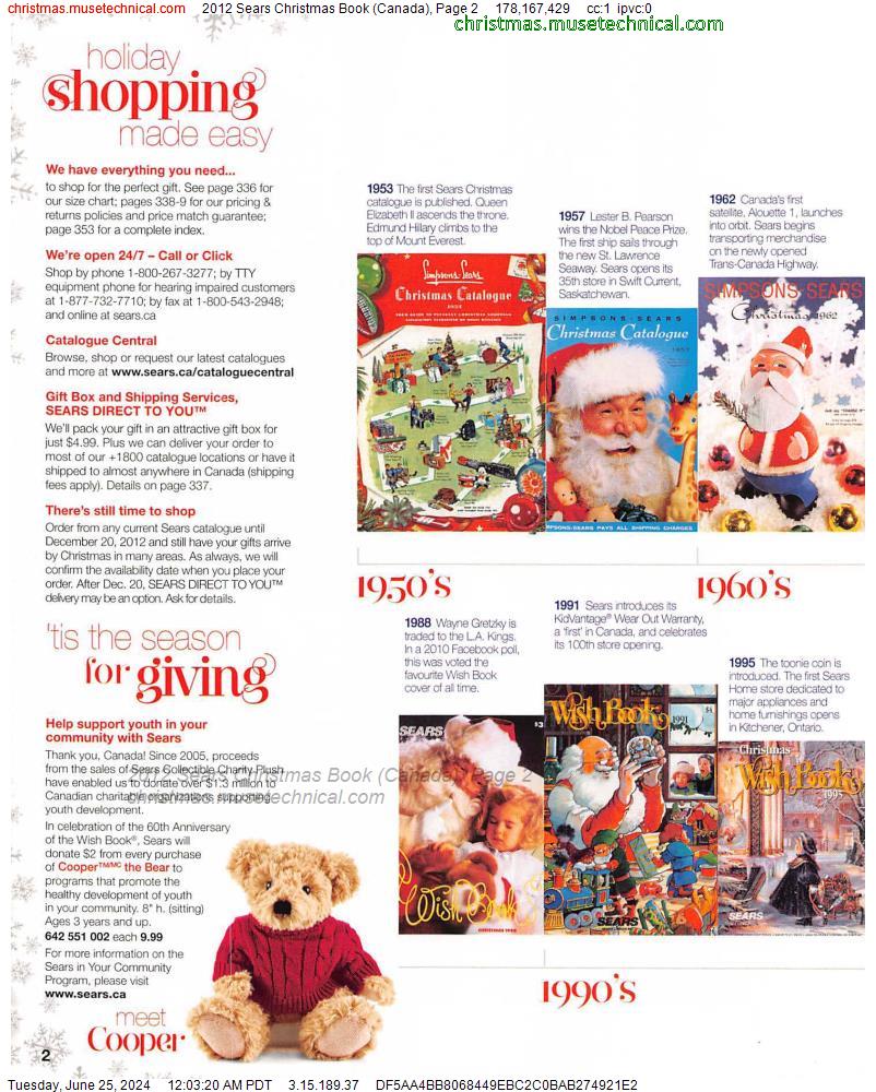 2012 Sears Christmas Book (Canada), Page 2