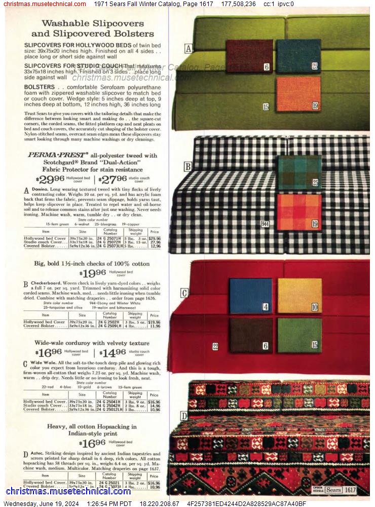 1971 Sears Fall Winter Catalog, Page 1617