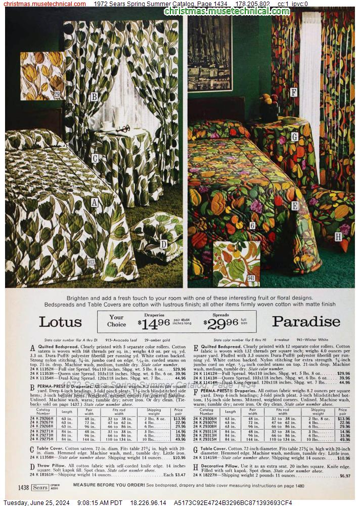1972 Sears Spring Summer Catalog, Page 1434
