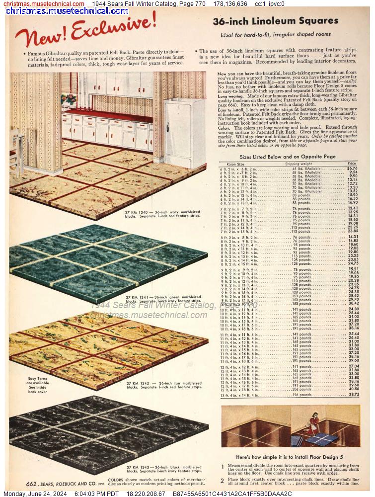 1944 Sears Fall Winter Catalog, Page 770
