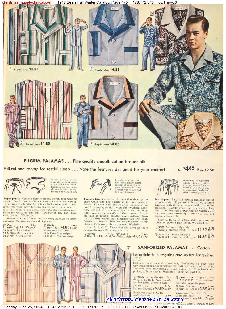 1948 Sears Fall Winter Catalog, Page 475