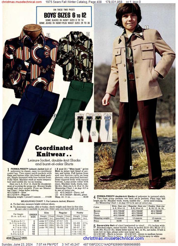 1975 Sears Fall Winter Catalog, Page 408