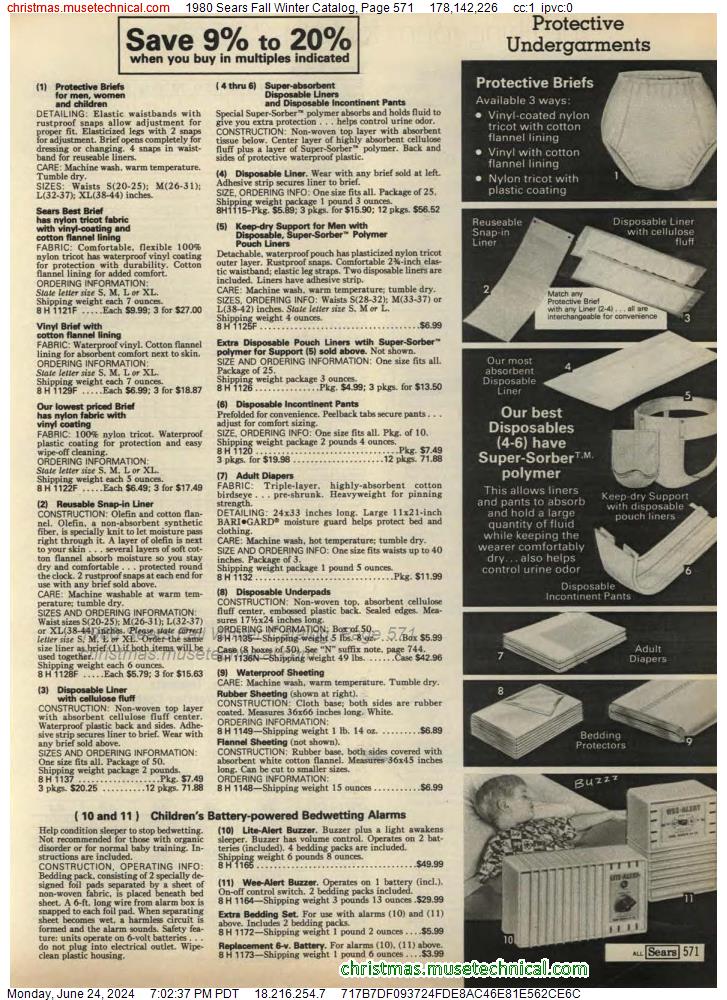 1980 Sears Fall Winter Catalog, Page 571