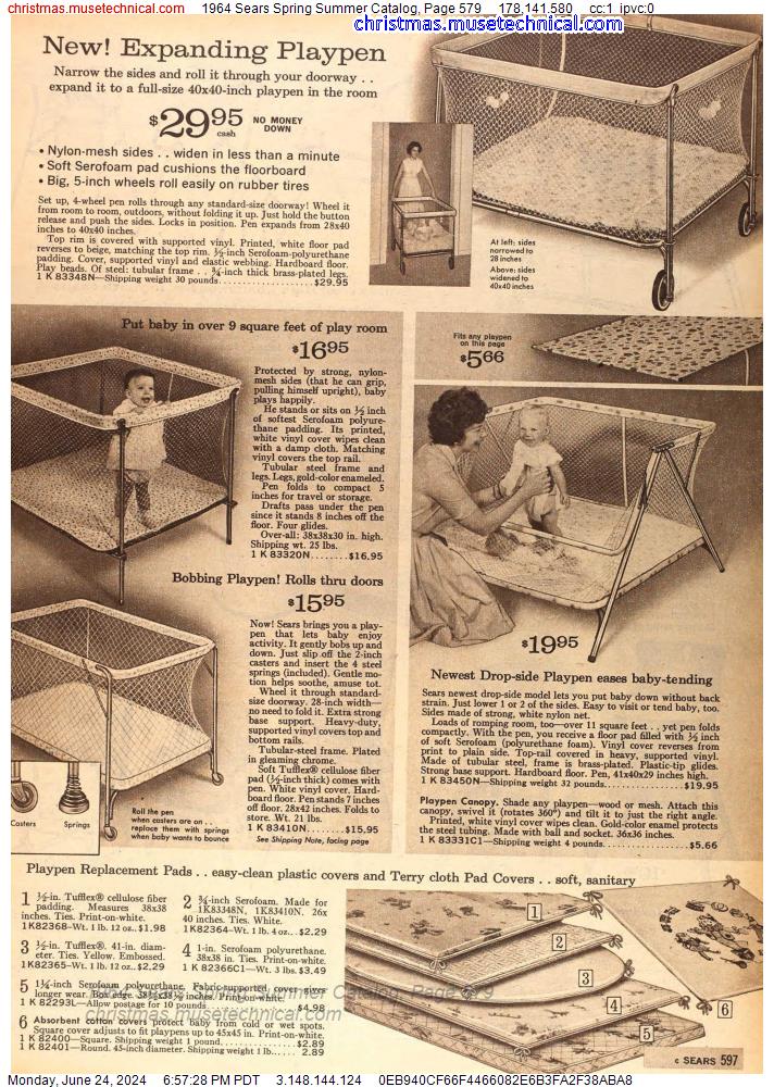 1964 Sears Spring Summer Catalog, Page 579