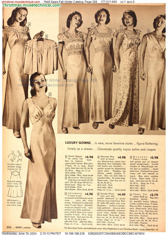 1948 Sears Fall Winter Catalog, Page 356