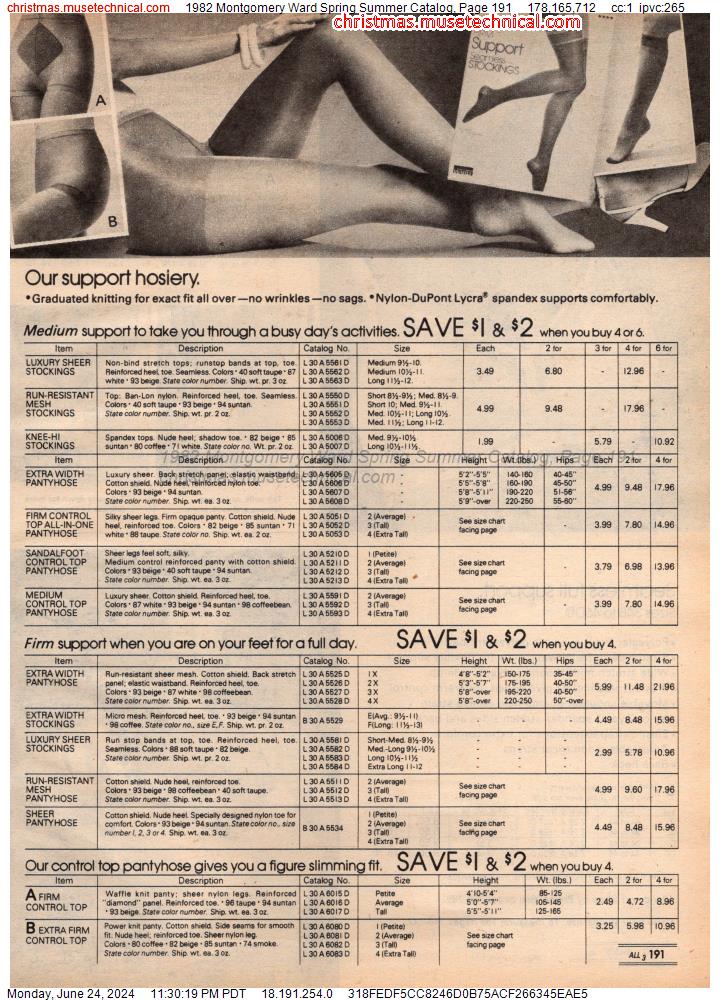 1982 Montgomery Ward Spring Summer Catalog, Page 191
