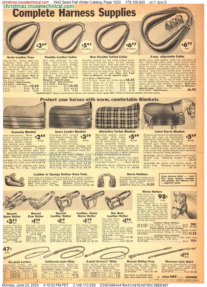 1942 Sears Fall Winter Catalog, Page 1222