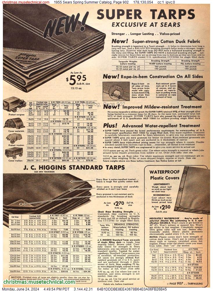 1955 Sears Spring Summer Catalog, Page 902