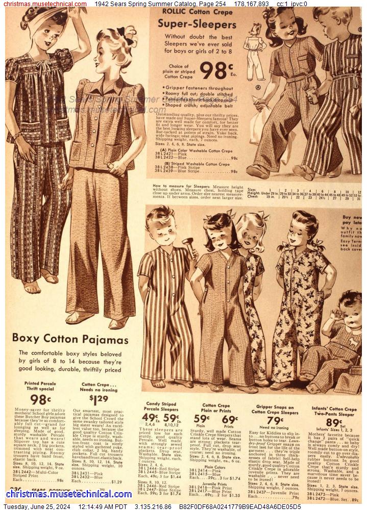 1942 Sears Spring Summer Catalog, Page 254