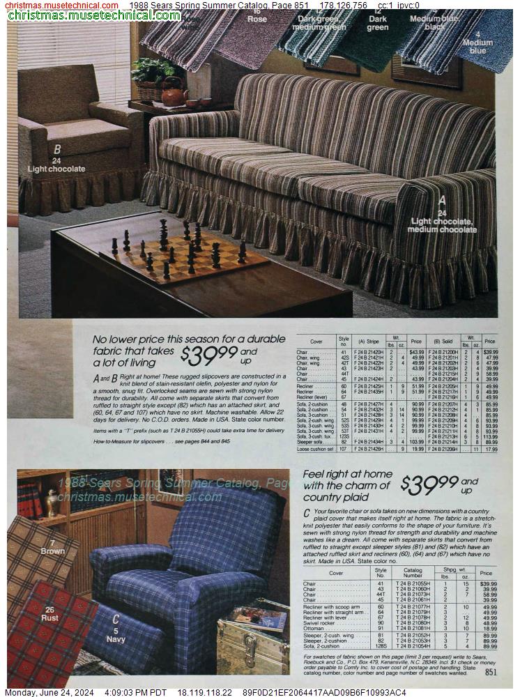 1988 Sears Spring Summer Catalog, Page 851