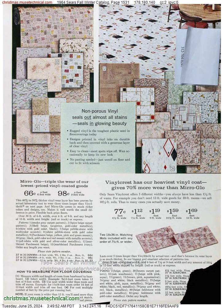 1964 Sears Fall Winter Catalog, Page 1531