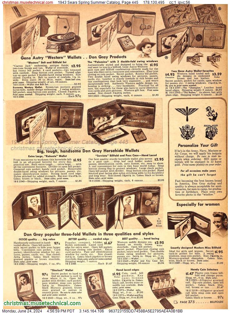 1943 Sears Spring Summer Catalog, Page 445