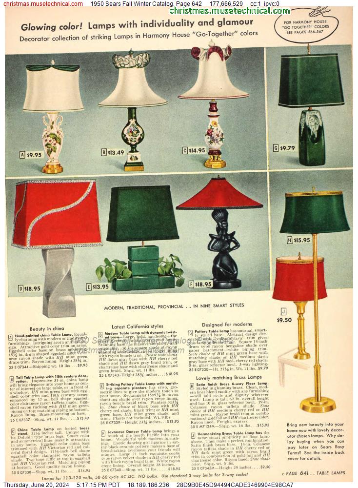 1950 Sears Fall Winter Catalog, Page 642