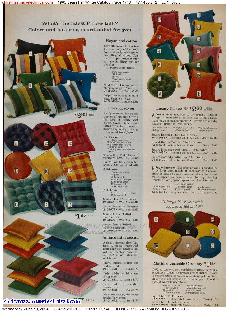 1965 Sears Fall Winter Catalog, Page 1713