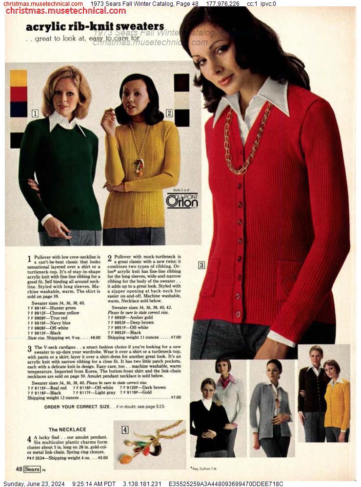 1973 Sears Fall Winter Catalog, Page 48