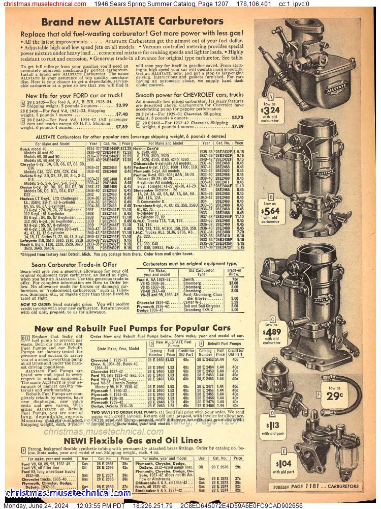 1946 Sears Spring Summer Catalog, Page 1207