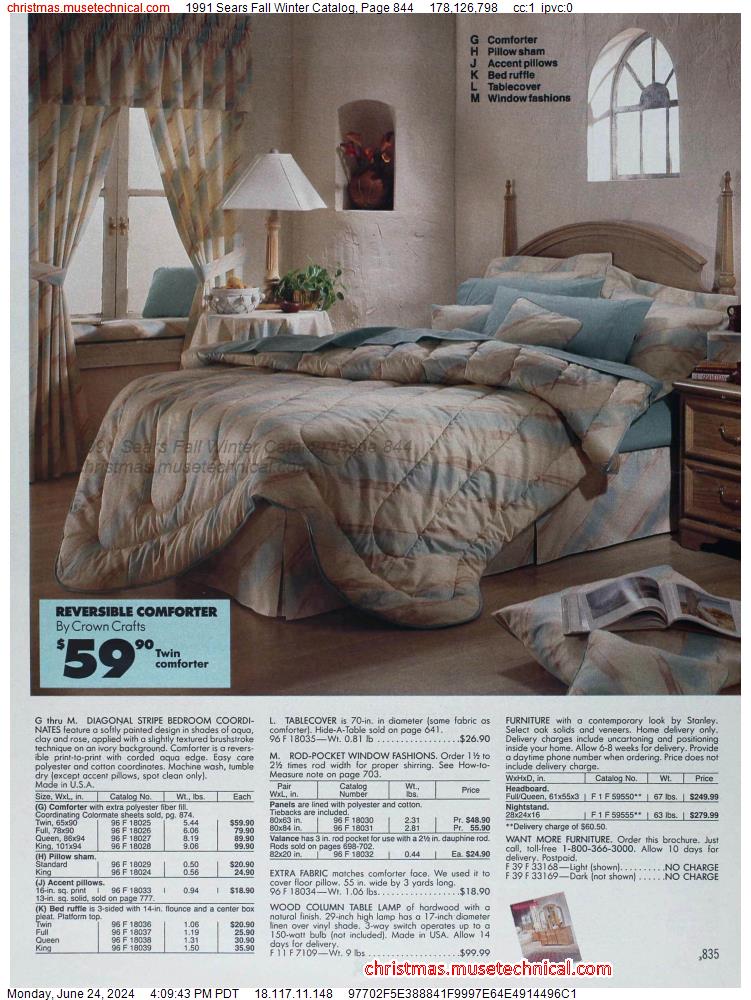 1991 Sears Fall Winter Catalog, Page 844
