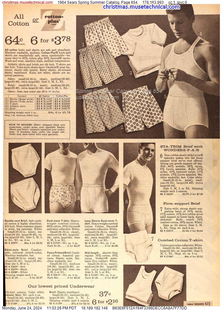 1964 Sears Spring Summer Catalog, Page 654