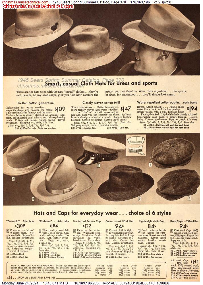 1945 Sears Spring Summer Catalog, Page 370