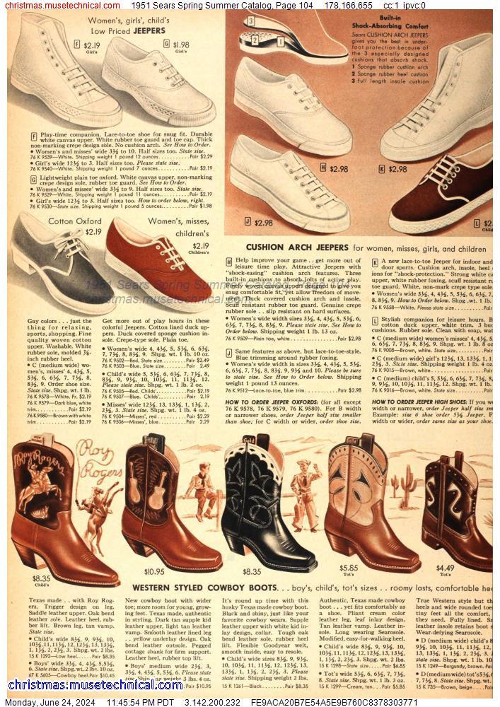 1951 Sears Spring Summer Catalog, Page 104