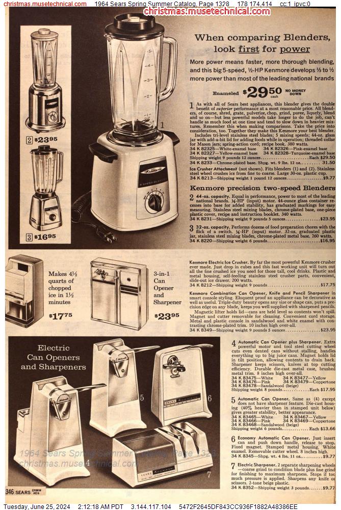 1964 Sears Spring Summer Catalog, Page 1328