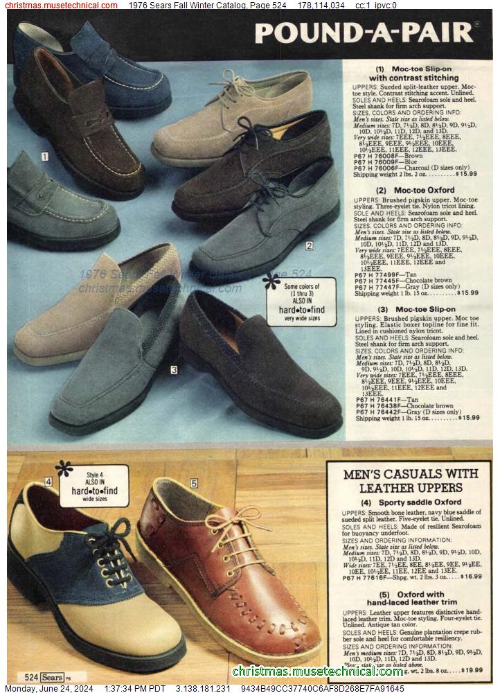 1976 Sears Fall Winter Catalog, Page 524