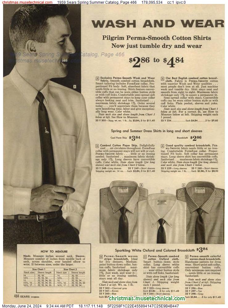 1959 Sears Spring Summer Catalog, Page 466