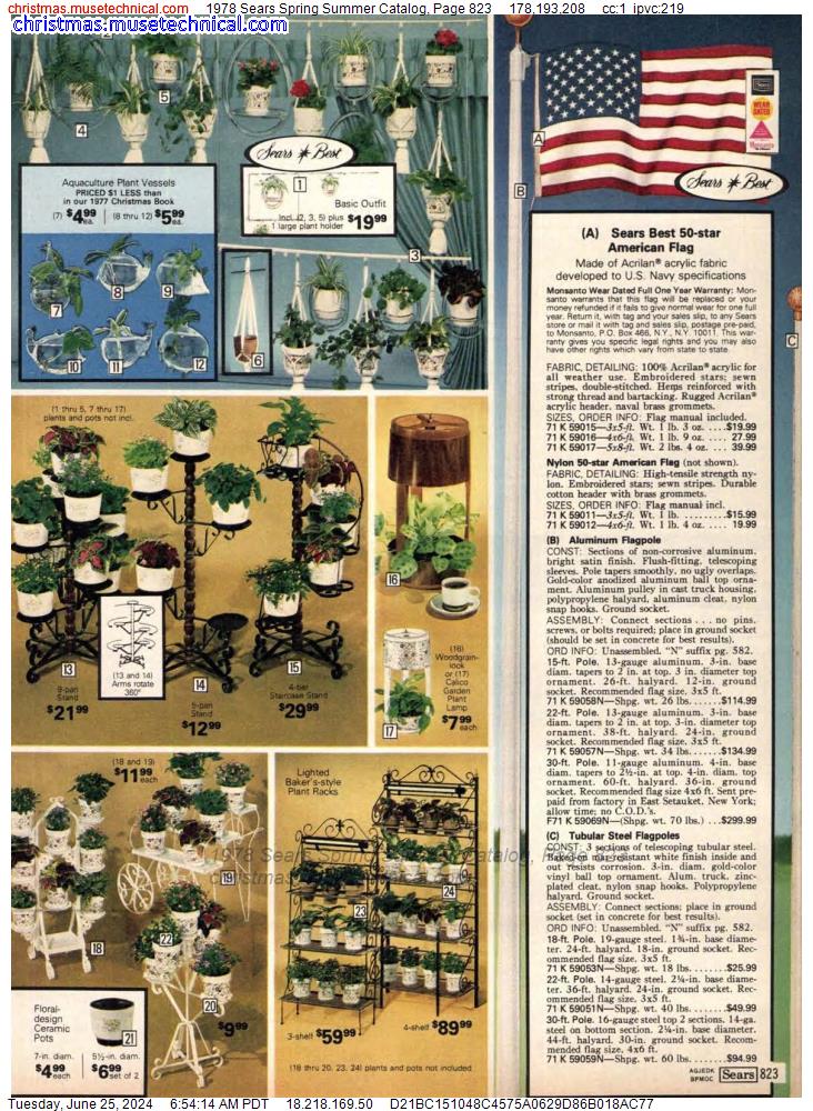 1978 Sears Spring Summer Catalog, Page 823