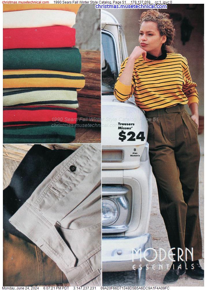 1990 Sears Fall Winter Style Catalog, Page 51
