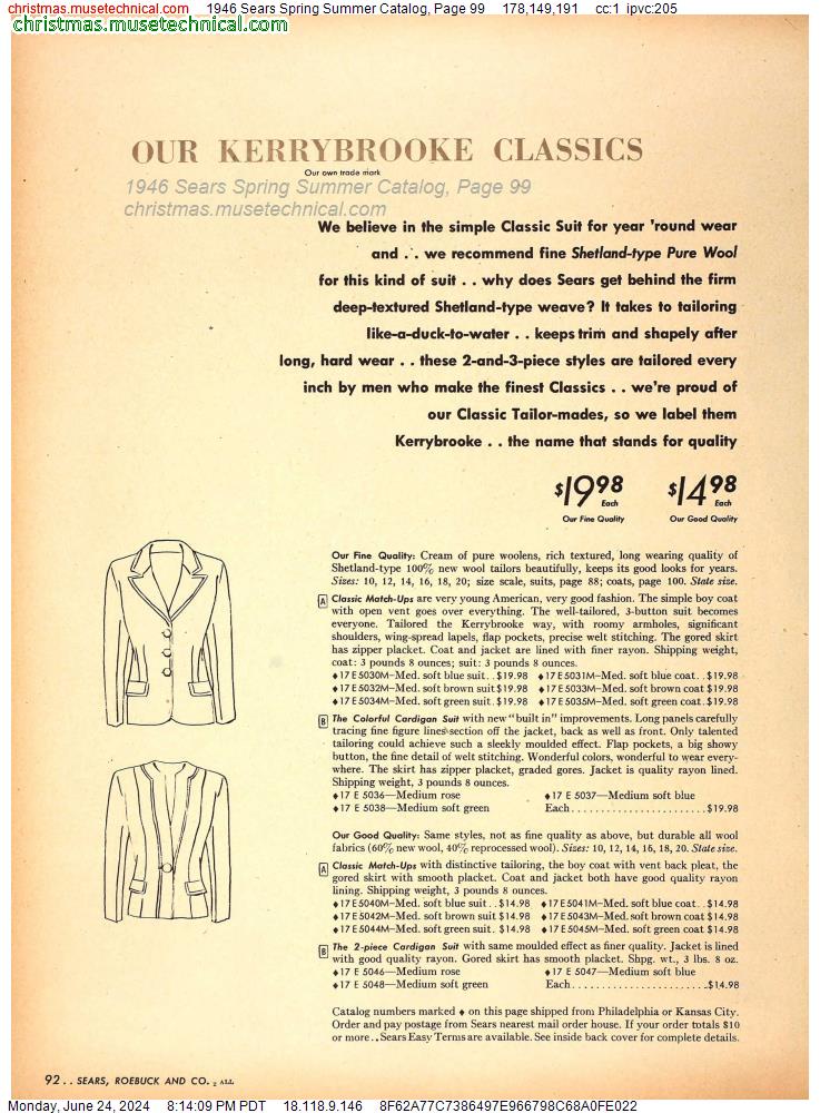 1946 Sears Spring Summer Catalog, Page 99