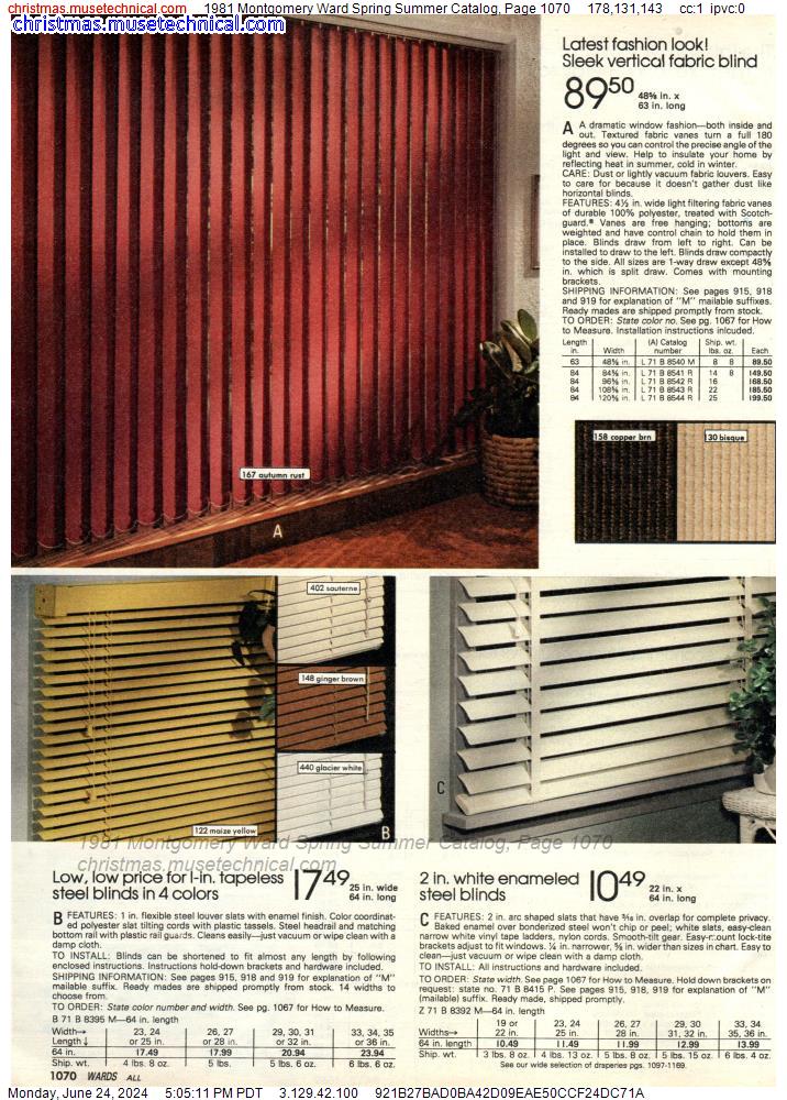 1981 Montgomery Ward Spring Summer Catalog, Page 1070