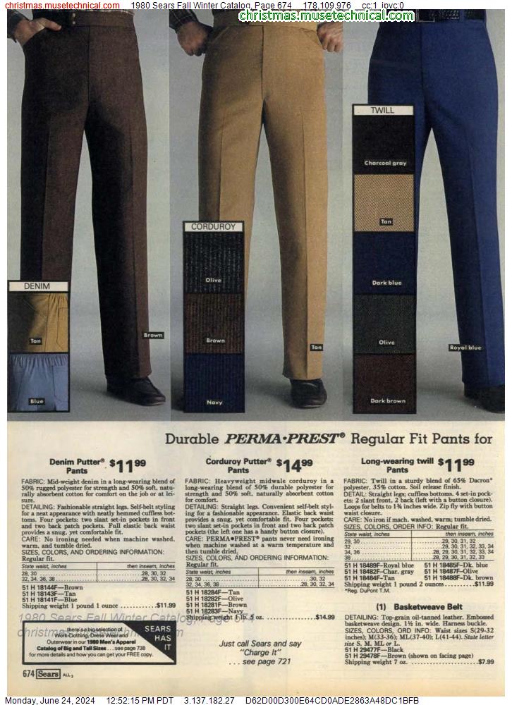 1980 Sears Fall Winter Catalog, Page 674