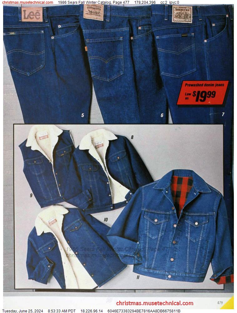 1986 Sears Fall Winter Catalog, Page 477