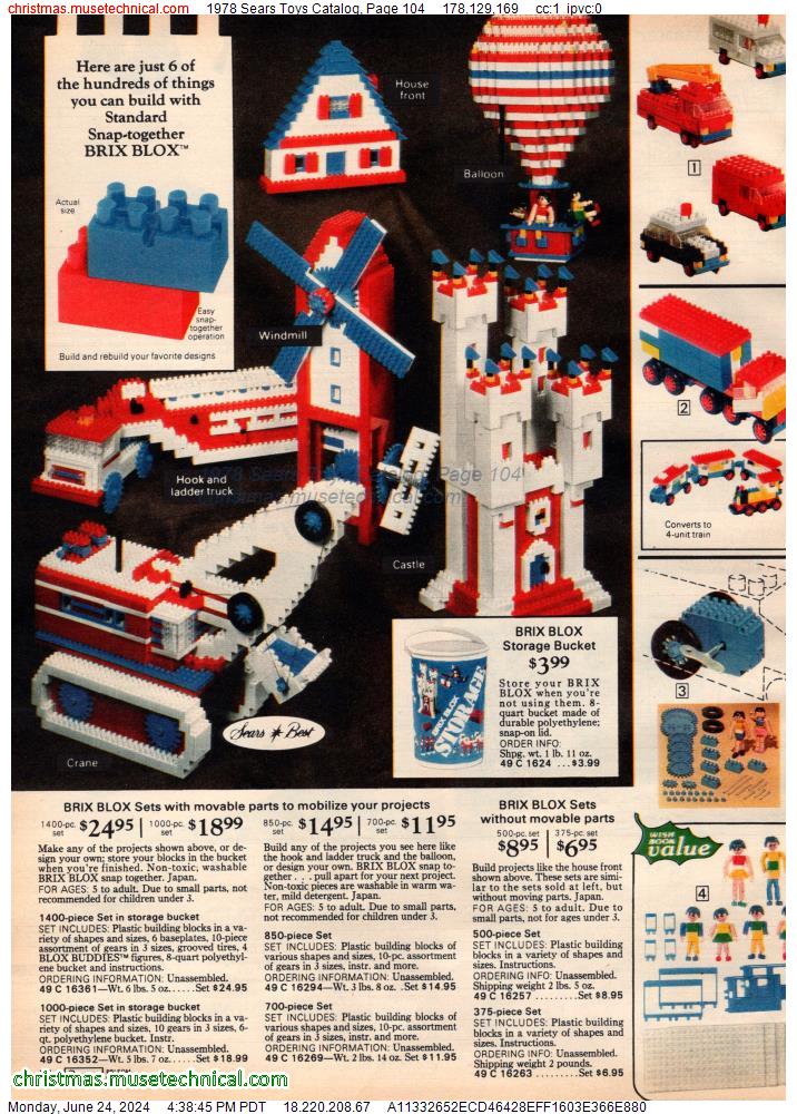 1978 Sears Toys Catalog, Page 104