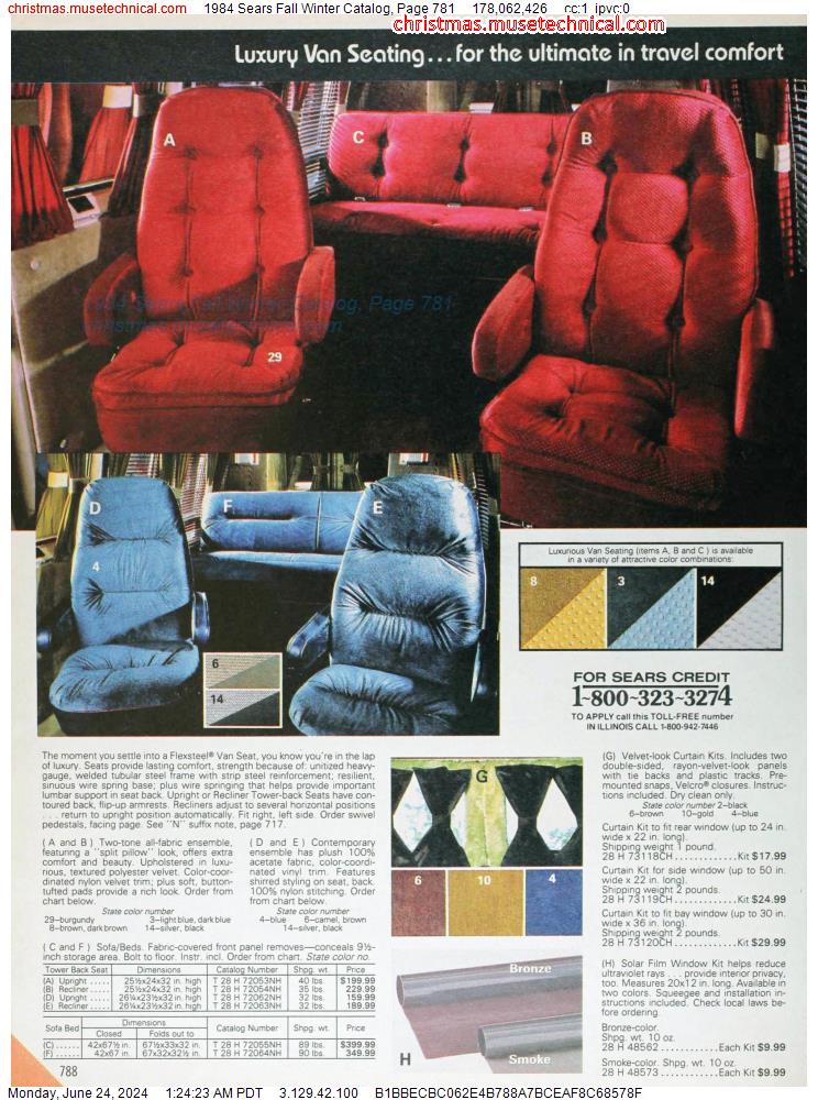 1984 Sears Fall Winter Catalog, Page 781