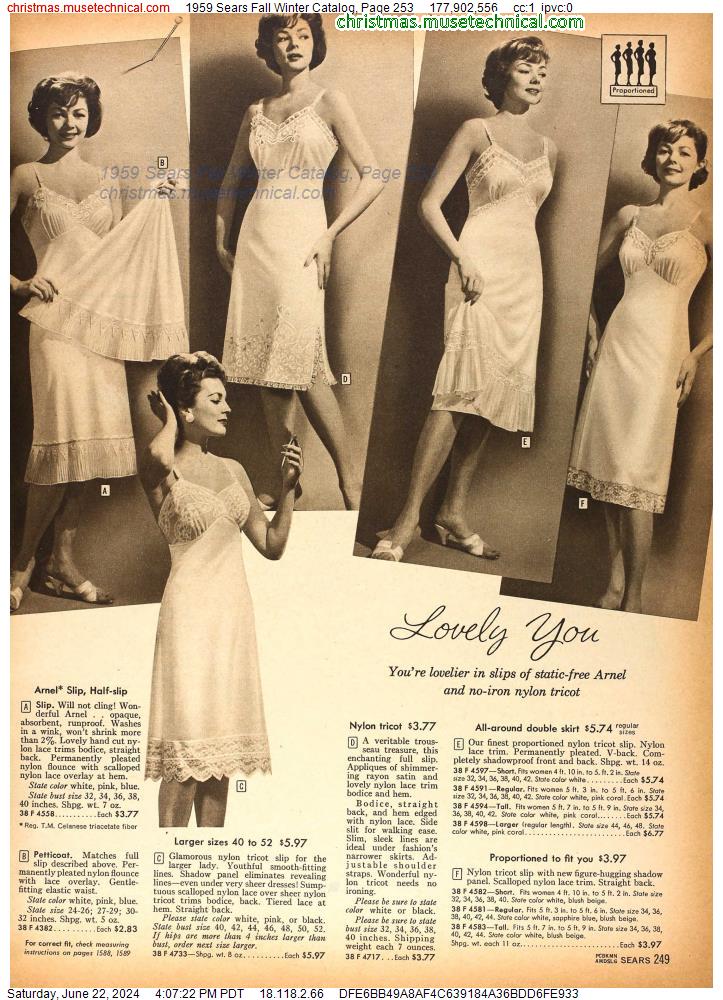 1959 Sears Fall Winter Catalog, Page 253