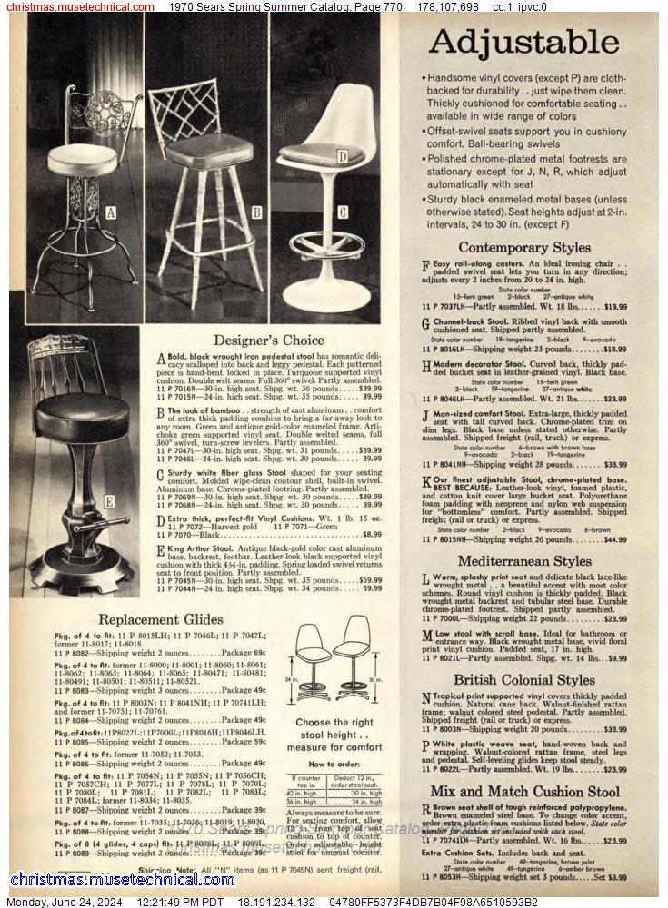 1970 Sears Spring Summer Catalog, Page 770