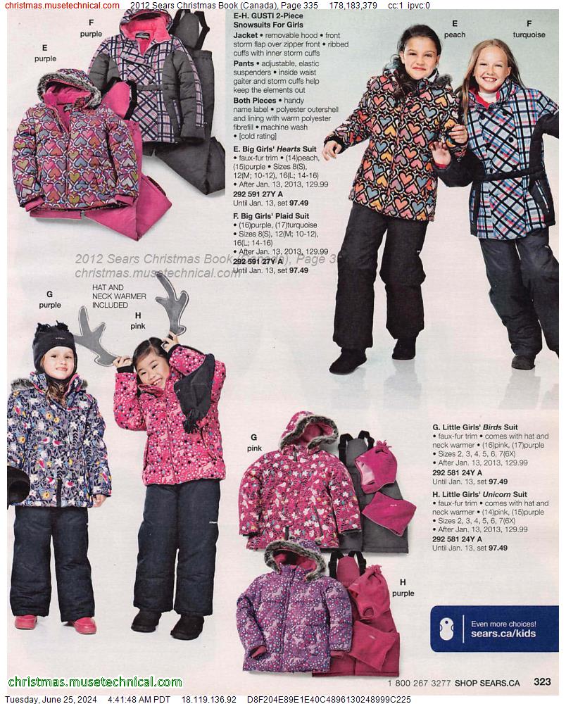 2012 Sears Christmas Book (Canada), Page 335