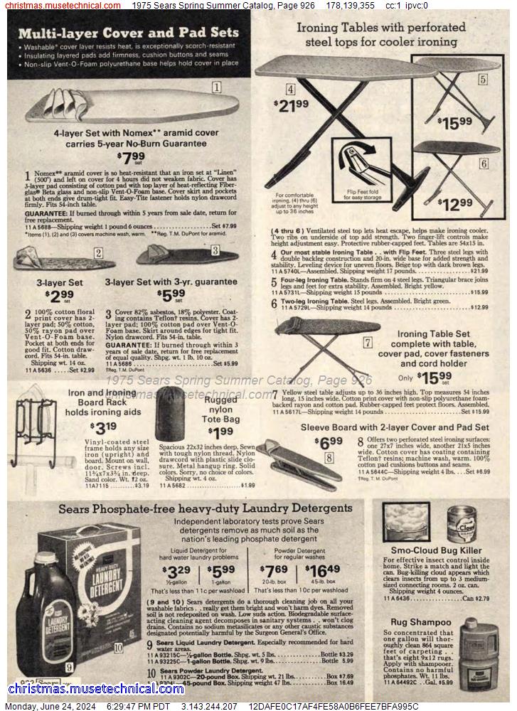1975 Sears Spring Summer Catalog, Page 926