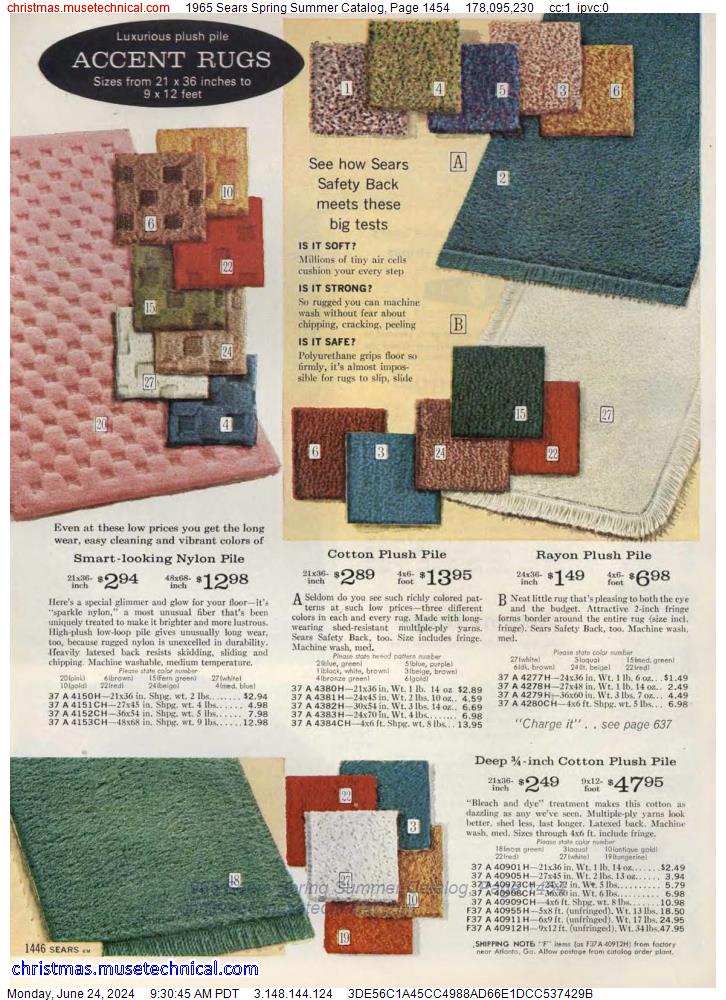 1965 Sears Spring Summer Catalog, Page 1454