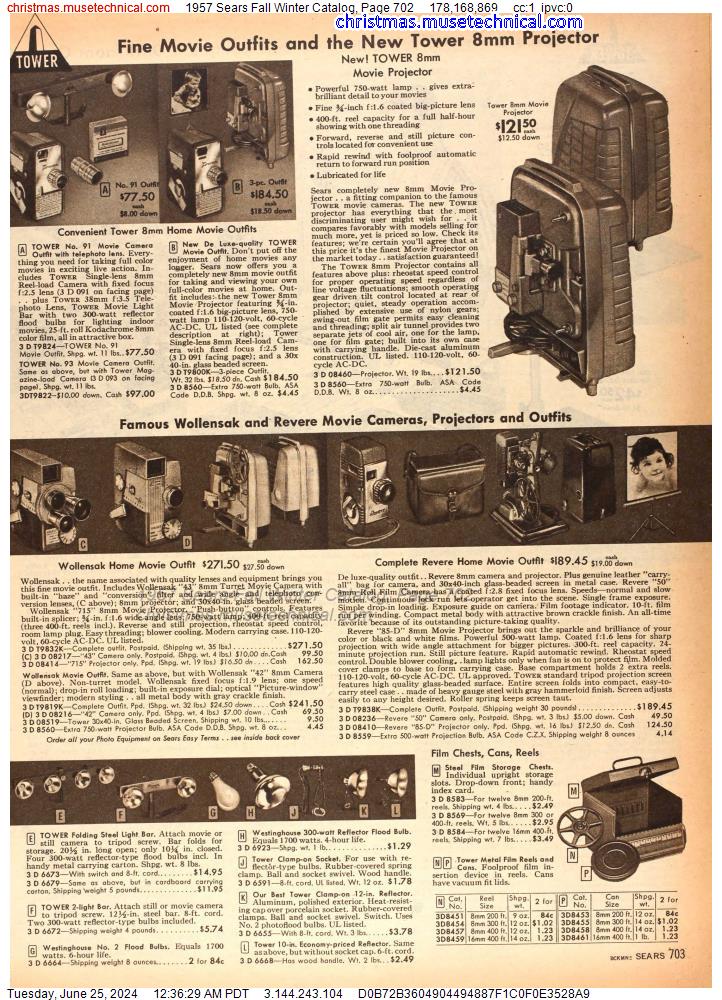1957 Sears Fall Winter Catalog, Page 702