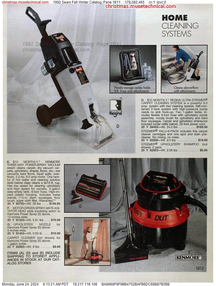 1992 Sears Fall Winter Catalog, Page 1611