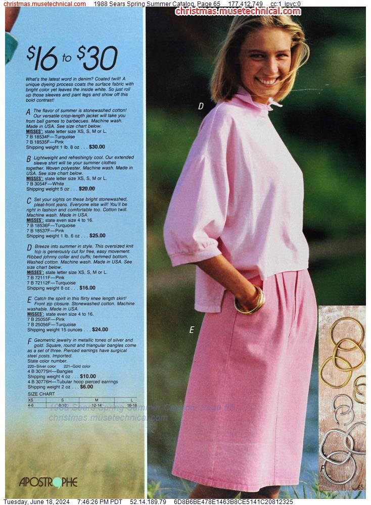 1988 Sears Spring Summer Catalog, Page 65