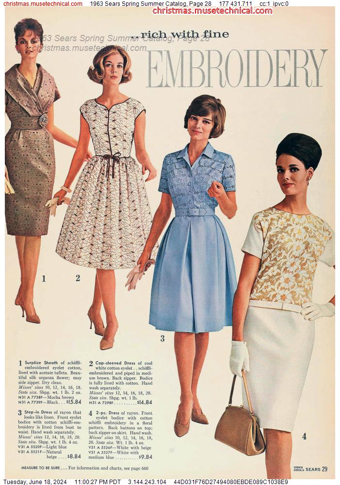 1963 Sears Spring Summer Catalog, Page 28
