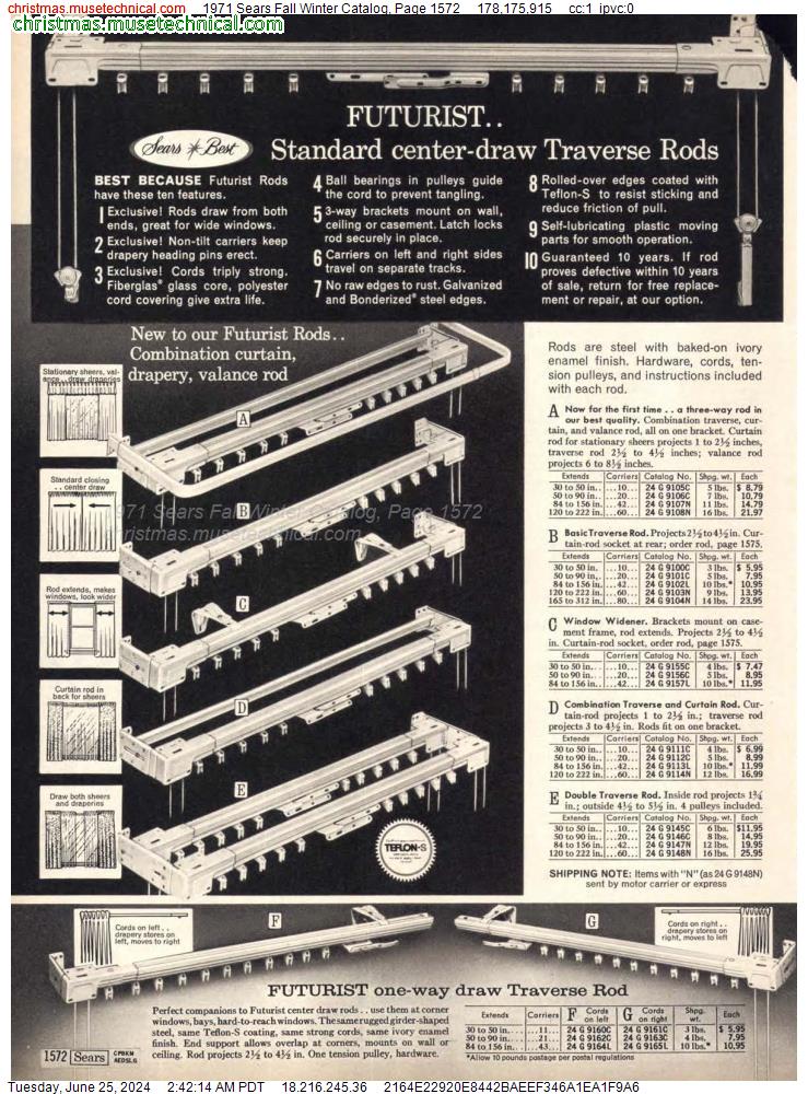 1971 Sears Fall Winter Catalog, Page 1572