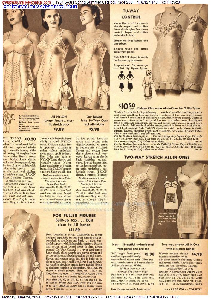 1951 Sears Spring Summer Catalog, Page 250