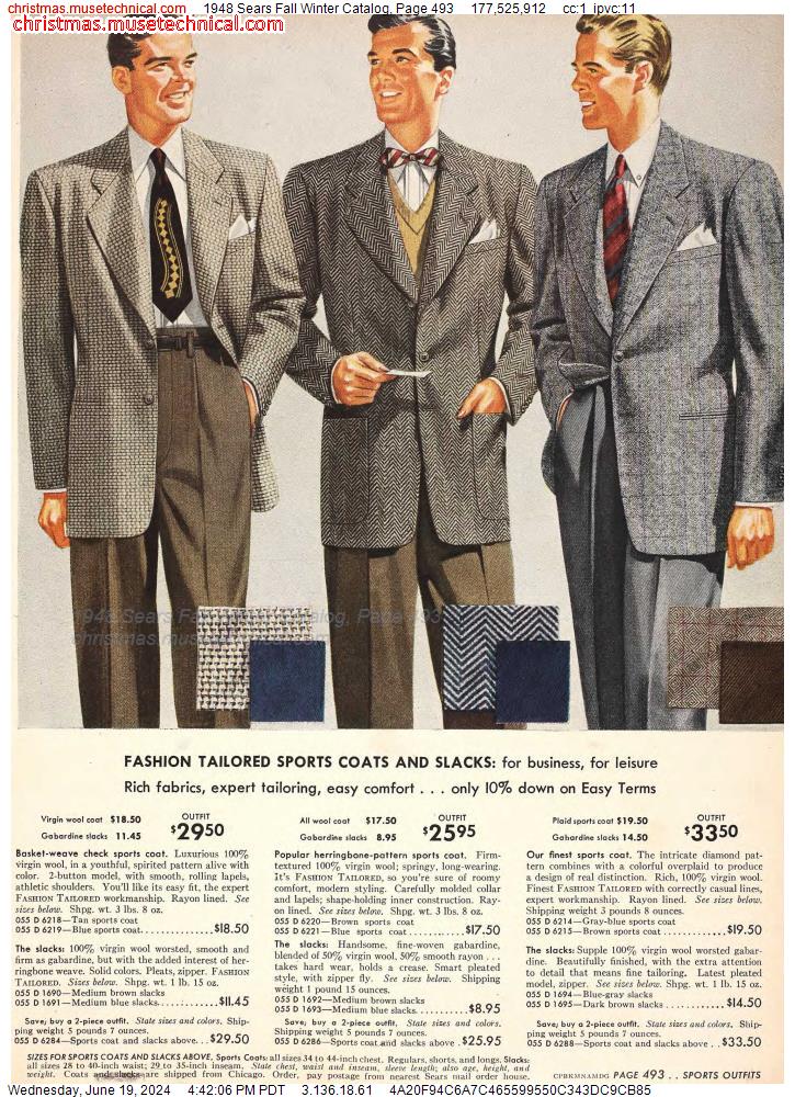 1948 Sears Fall Winter Catalog, Page 493