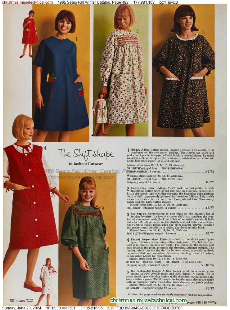 1965 Sears Fall Winter Catalog, Page 482