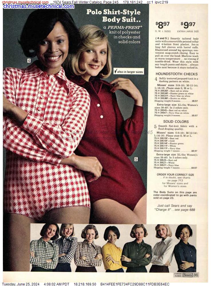1974 Sears Fall Winter Catalog, Page 245