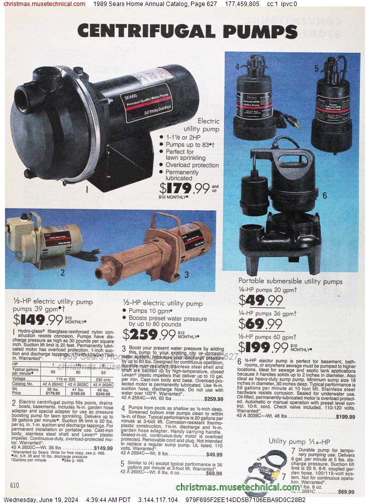 1989 Sears Home Annual Catalog, Page 627